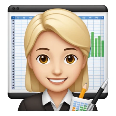 aditor with spreadsheet emoji sticker