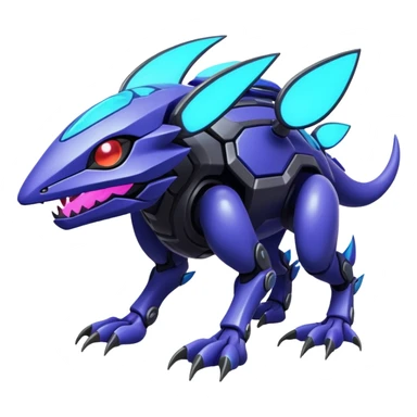  exotic tropical cyber-Protogen-Fakémon-Pokémon-Vernid-creature sticker