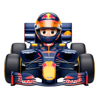 Max Verstappen driving a Formula 1 car, Red Bull livery, no text sticker