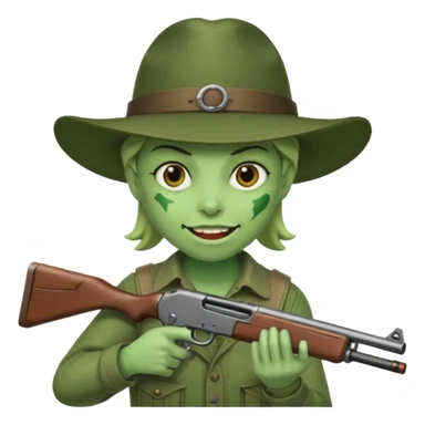 Вару персонаж комикса 13 карт с дробовиком  sticker