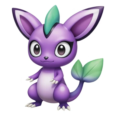 Violet-purple-black-white-gradients Meloetta-Larvitar-Axew-Chatot-Pokémon-Fakémon-creature sticker