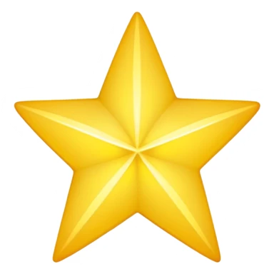 a single star, classic five-pointed shape, simple and bold sticker