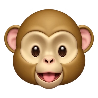 monkey with eyes closed sticking out tongue sticker