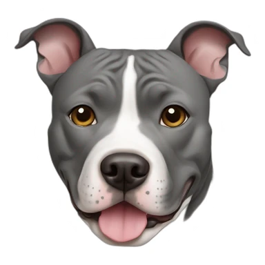 Gray american staffordshire terrier sticker