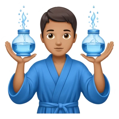 Water bearer holding do jars and spiking water inspired by aquarius sign sticker