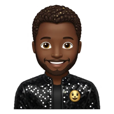 Dalvin Mr. Dalvin DeGrate from Jodeci/K-Ci & JoJo with dark brown, black sequin outfit sticker