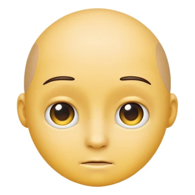 emoji with *NO* eyebrows staring into your soul  sticker