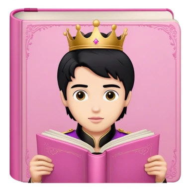 prince coming out of a pink romance book sticker