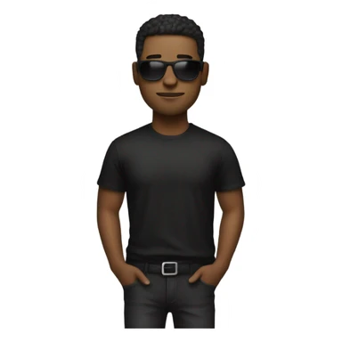 cool dude in black shirt sticker