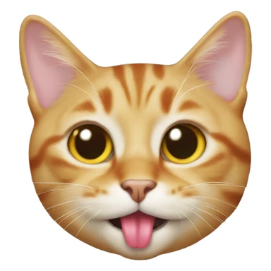 cat with it’s tongue stuck out sticker