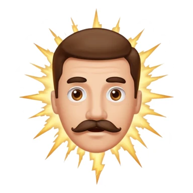 Create pls emoji that looks like austria dictator (hitler) it doesn’t have to be him but someone who looks alike , and combine it with emoji “mind blowing” sticker