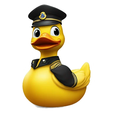 chibby rubber duck salute standing sticker