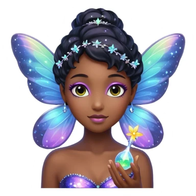 Black fairy with fairy dust sticker