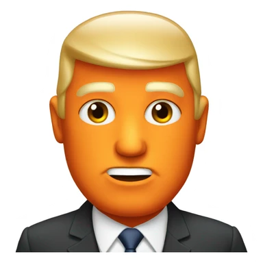 Bald Donald trump with orange face sticker
