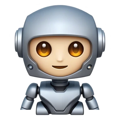 Emoji, Robot name Kite AI, cartoon, no background, fun sticker