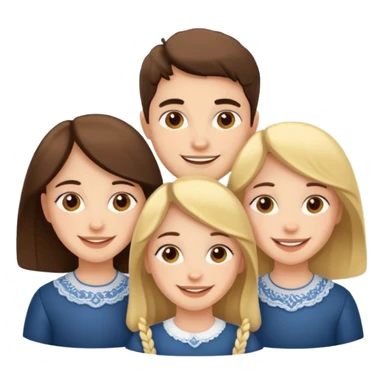 3 sister and a brother Spanish  sticker