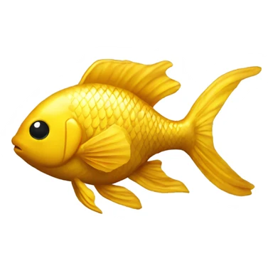 Golden Fish, yellow small for sms text sticker