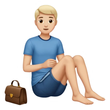 pessoa sentada com as pernas aparecendo, porem png sem aparecer no que ela ta sentada sticker