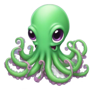 Cute kraken Holding a Sign in his tentacles sticker