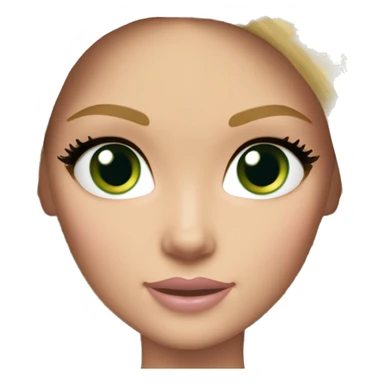 barbie princess green eyes long blond hair sticker