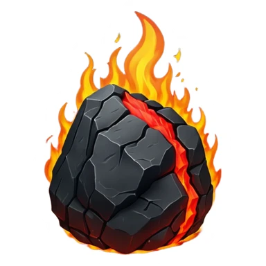 single burning coal sticker