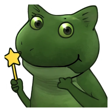 Gato con varita magica sticker