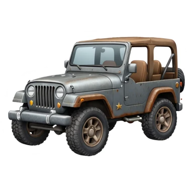 Old Jeep wrangler grey sticker