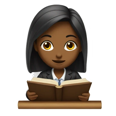Girl studying law  sticker