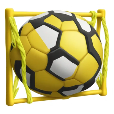 Yellow football cross bar sticker