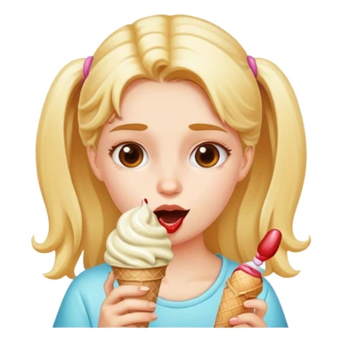 girl eat ice cream  sticker