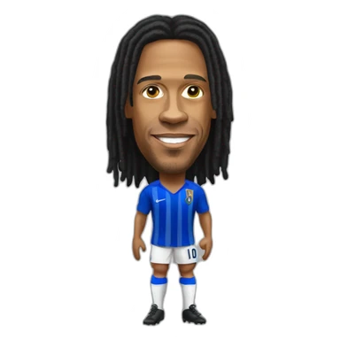 ronaldinho realistic football player sticker