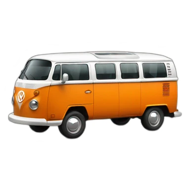 orange-t4-vw-bus-with-white-roof-extension sticker