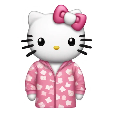 Hello Kitty en pyjama hello kitty  sticker
