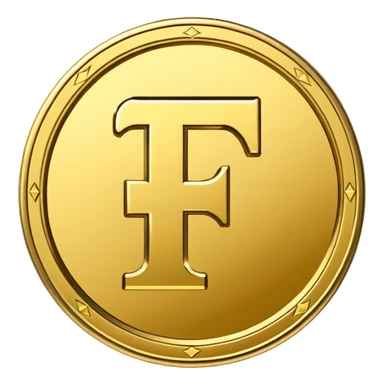 Currency crypto money symbol for the money "Fcoins" big letter F, casino coin colored

Dont make an E sticker