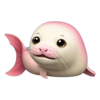 A sea lion with a axolotl sticker