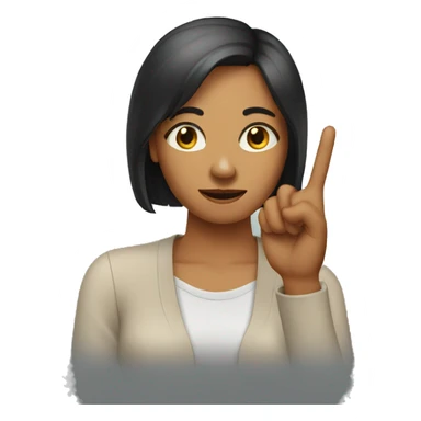 woman saying no with the fingers sticker