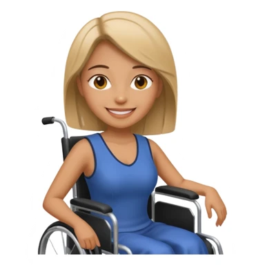 woman in manual wheelchair sticker