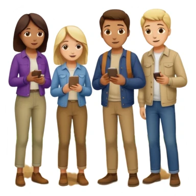 Make a photo of 5 project managers, specificly 3 girls and 2 boys, that are making project for improvment of the vineyard sticker