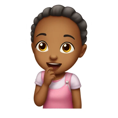 a baby girl singing sticker