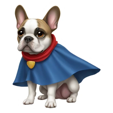 French bulldog wearing a cape sticker