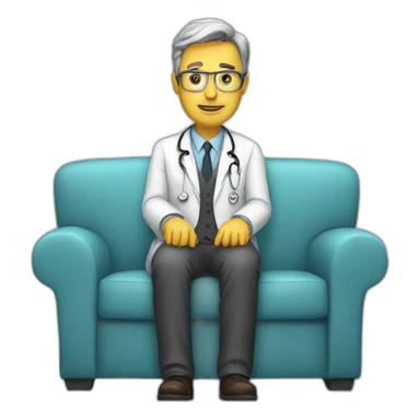 a sofa psychiatrist sticker