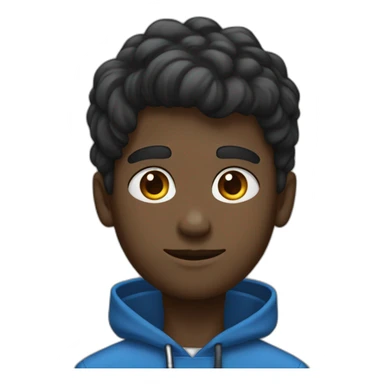 un garçon avec les cheuveux noir et les yeux bleus sticker