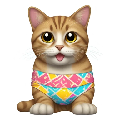 Cat wearing bikini  sticker