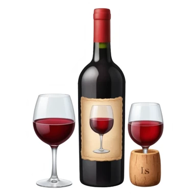 Bottle of wine sticker