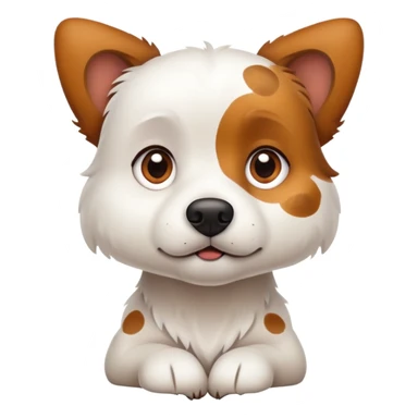 White dog with brown spots sticker