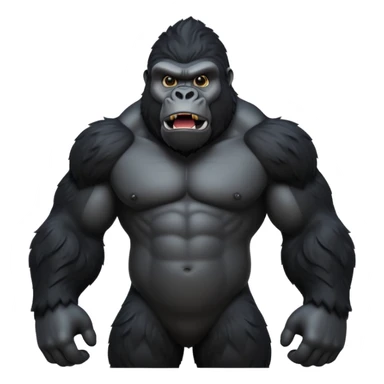 3d Full hd Pixar Style black gorilla sticker