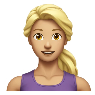 Blonde girl musculation  sticker