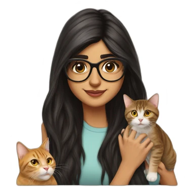 Mia khalifa with cat sticker