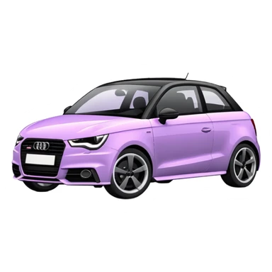Pale Purple Audi a1 Black roof and mirror sticker