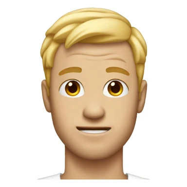 blond man with acne sticker